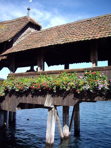 Chapel Bridge in Luzern, Switzerland