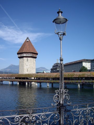 Chapel Bridge in Luzern, Switzerland
